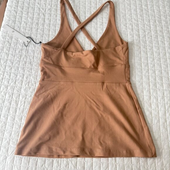 Susana Monaco Crossback Tank Top Camel S - Picture 2 of 7